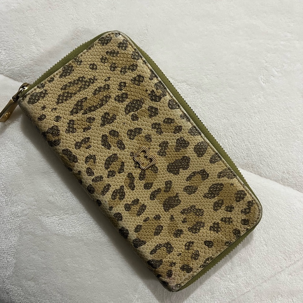 slightly worn Eric Javits clutch